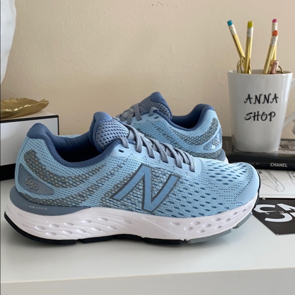 NEW new balance 680 baby blue sneakers shoes - Picture 2 of 7